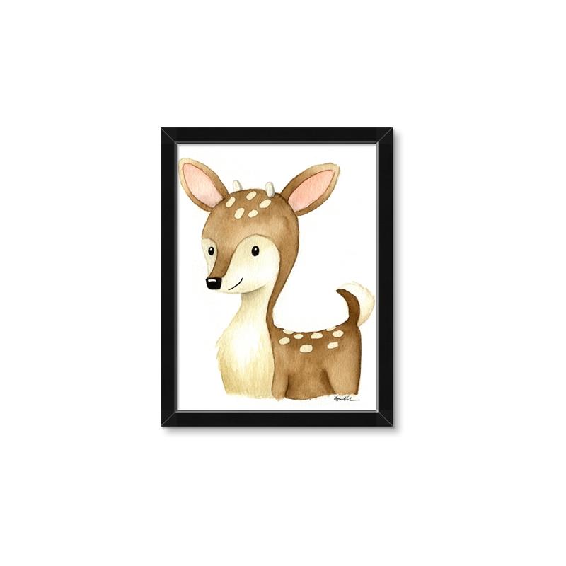 Picture of Woodland Deer _GroupedProduct_Rectangle_Portrait_Mini_ _GroupedProduct_Rectangle_Portrait_Framed_Matted_