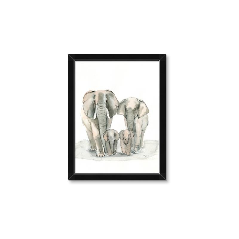 Picture of Elephant Family _GroupedProduct_Rectangle_Portrait_Mini_ _GroupedProduct_Rectangle_Portrait_Framed_Matted_