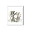 Picture of Elephant Family _GroupedProduct_Rectangle_Portrait_Mini_ _GroupedProduct_Rectangle_Portrait_Framed_Matted_