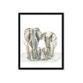 Picture of Elephant Family _GroupedProduct_Rectangle_Portrait_Mini_ _GroupedProduct_Rectangle_Portrait_Framed_Matted_
