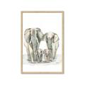 Picture of Elephant Family _GroupedProduct_Rectangle_Portrait_Mini_ _GroupedProduct_Rectangle_Portrait_Framed_Matted_