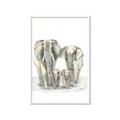 Picture of Elephant Family _GroupedProduct_Rectangle_Portrait_Mini_ _GroupedProduct_Rectangle_Portrait_Framed_Matted_