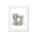 Picture of Elephant Family _GroupedProduct_Rectangle_Portrait_Mini_ _GroupedProduct_Rectangle_Portrait_Framed_Matted_