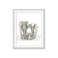 Picture of Elephant Family _GroupedProduct_Rectangle_Portrait_Mini_ _GroupedProduct_Rectangle_Portrait_Framed_Matted_