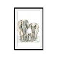 Picture of Elephant Family _GroupedProduct_Rectangle_Portrait_Mini_ _GroupedProduct_Rectangle_Portrait_Framed_Matted_