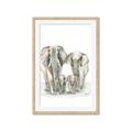 Picture of Elephant Family _GroupedProduct_Rectangle_Portrait_Mini_ _GroupedProduct_Rectangle_Portrait_Framed_Matted_
