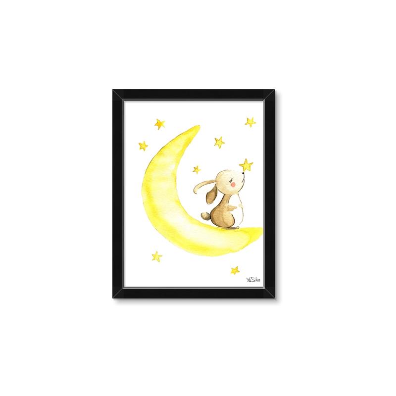 Picture of Little Bunny on the Moon _GroupedProduct_Rectangle_Portrait_Mini_ _GroupedProduct_Rectangle_Portrait_Framed_Matted_
