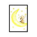 Picture of Little Bunny on the Moon _GroupedProduct_Rectangle_Portrait_Mini_ _GroupedProduct_Rectangle_Portrait_Framed_Matted_
