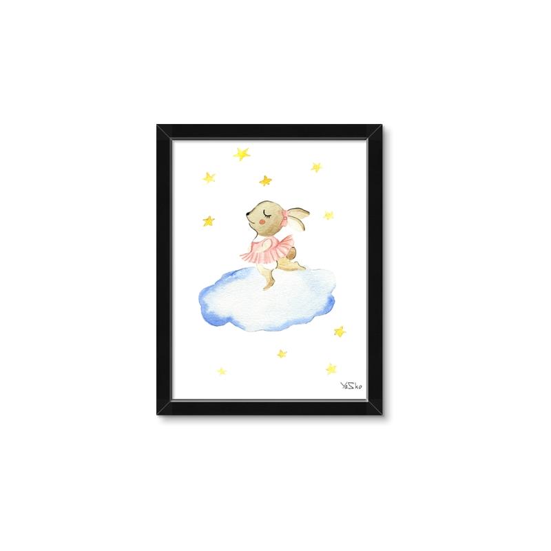 Picture of Bunny in the Clouds _GroupedProduct_Rectangle_Portrait_Mini_ _GroupedProduct_Rectangle_Portrait_Framed_Matted_