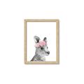 Picture of Kangaroo with floral _GroupedProduct_Rectangle_Portrait_Mini_ _GroupedProduct_Rectangle_Portrait_Framed_Matted_