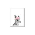 Picture of Kangaroo with floral _GroupedProduct_Rectangle_Portrait_Mini_ _GroupedProduct_Rectangle_Portrait_Framed_Matted_