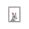 Picture of Kangaroo with floral _GroupedProduct_Rectangle_Portrait_Mini_ _GroupedProduct_Rectangle_Portrait_Framed_Matted_