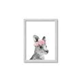 Picture of Kangaroo with floral _GroupedProduct_Rectangle_Portrait_Mini_ _GroupedProduct_Rectangle_Portrait_Framed_Matted_