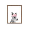 Picture of Kangaroo with floral _GroupedProduct_Rectangle_Portrait_Mini_ _GroupedProduct_Rectangle_Portrait_Framed_Matted_