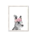 Picture of Kangaroo with floral _GroupedProduct_Rectangle_Portrait_Mini_ _GroupedProduct_Rectangle_Portrait_Framed_Matted_