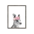 Picture of Kangaroo with floral _GroupedProduct_Rectangle_Portrait_Mini_ _GroupedProduct_Rectangle_Portrait_Framed_Matted_