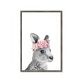 Picture of Kangaroo with floral _GroupedProduct_Rectangle_Portrait_Mini_ _GroupedProduct_Rectangle_Portrait_Framed_Matted_
