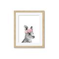 Picture of Kangaroo with floral _GroupedProduct_Rectangle_Portrait_Mini_ _GroupedProduct_Rectangle_Portrait_Framed_Matted_