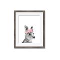 Picture of Kangaroo with floral _GroupedProduct_Rectangle_Portrait_Mini_ _GroupedProduct_Rectangle_Portrait_Framed_Matted_