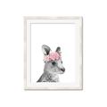 Picture of Kangaroo with floral _GroupedProduct_Rectangle_Portrait_Mini_ _GroupedProduct_Rectangle_Portrait_Framed_Matted_