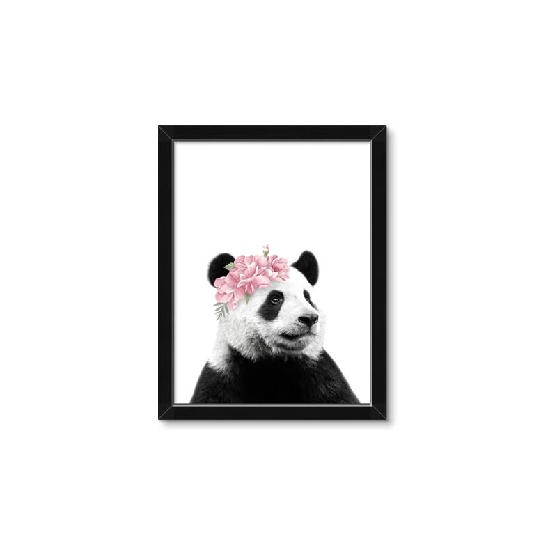 Picture of Flower Crown Panda _GroupedProduct_Rectangle_Portrait_Mini_ _GroupedProduct_Rectangle_Portrait_Framed_Matted_