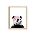 Picture of Flower Crown Panda _GroupedProduct_Rectangle_Portrait_Mini_ _GroupedProduct_Rectangle_Portrait_Framed_Matted_