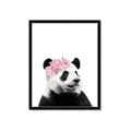 Picture of Flower Crown Panda _GroupedProduct_Rectangle_Portrait_Mini_ _GroupedProduct_Rectangle_Portrait_Framed_Matted_