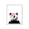 Picture of Flower Crown Panda _GroupedProduct_Rectangle_Portrait_Mini_ _GroupedProduct_Rectangle_Portrait_Framed_Matted_