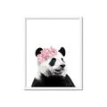 Picture of Flower Crown Panda _GroupedProduct_Rectangle_Portrait_Mini_ _GroupedProduct_Rectangle_Portrait_Framed_Matted_