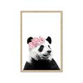 Picture of Flower Crown Panda _GroupedProduct_Rectangle_Portrait_Mini_ _GroupedProduct_Rectangle_Portrait_Framed_Matted_