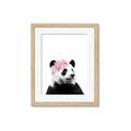Picture of Flower Crown Panda _GroupedProduct_Rectangle_Portrait_Mini_ _GroupedProduct_Rectangle_Portrait_Framed_Matted_