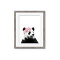 Picture of Flower Crown Panda _GroupedProduct_Rectangle_Portrait_Mini_ _GroupedProduct_Rectangle_Portrait_Framed_Matted_