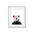 Picture of Flower Crown Panda _GroupedProduct_Rectangle_Portrait_Mini_ _GroupedProduct_Rectangle_Portrait_Framed_Matted_