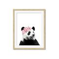 Picture of Flower Crown Panda _GroupedProduct_Rectangle_Portrait_Mini_ _GroupedProduct_Rectangle_Portrait_Framed_Matted_