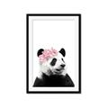 Picture of Flower Crown Panda _GroupedProduct_Rectangle_Portrait_Mini_ _GroupedProduct_Rectangle_Portrait_Framed_Matted_