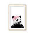 Picture of Flower Crown Panda _GroupedProduct_Rectangle_Portrait_Mini_ _GroupedProduct_Rectangle_Portrait_Framed_Matted_