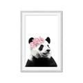 Picture of Flower Crown Panda _GroupedProduct_Rectangle_Portrait_Mini_ _GroupedProduct_Rectangle_Portrait_Framed_Matted_