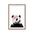 Picture of Flower Crown Panda _GroupedProduct_Rectangle_Portrait_Mini_ _GroupedProduct_Rectangle_Portrait_Framed_Matted_