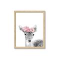 Picture of Flower Crown Deer _GroupedProduct_Rectangle_Portrait_Mini_ _GroupedProduct_Rectangle_Portrait_Framed_Matted_