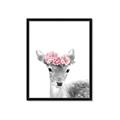 Picture of Flower Crown Deer _GroupedProduct_Rectangle_Portrait_Mini_ _GroupedProduct_Rectangle_Portrait_Framed_Matted_