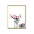 Picture of Flower Crown Deer _GroupedProduct_Rectangle_Portrait_Mini_ _GroupedProduct_Rectangle_Portrait_Framed_Matted_