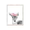 Picture of Flower Crown Deer _GroupedProduct_Rectangle_Portrait_Mini_ _GroupedProduct_Rectangle_Portrait_Framed_Matted_