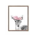 Picture of Flower Crown Deer _GroupedProduct_Rectangle_Portrait_Mini_ _GroupedProduct_Rectangle_Portrait_Framed_Matted_