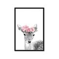 Picture of Flower Crown Deer _GroupedProduct_Rectangle_Portrait_Mini_ _GroupedProduct_Rectangle_Portrait_Framed_Matted_