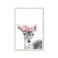Picture of Flower Crown Deer _GroupedProduct_Rectangle_Portrait_Mini_ _GroupedProduct_Rectangle_Portrait_Framed_Matted_