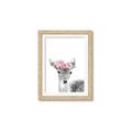Picture of Flower Crown Deer _GroupedProduct_Rectangle_Portrait_Mini_ _GroupedProduct_Rectangle_Portrait_Framed_Matted_