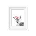 Picture of Flower Crown Deer _GroupedProduct_Rectangle_Portrait_Mini_ _GroupedProduct_Rectangle_Portrait_Framed_Matted_