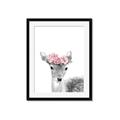 Picture of Flower Crown Deer _GroupedProduct_Rectangle_Portrait_Mini_ _GroupedProduct_Rectangle_Portrait_Framed_Matted_