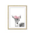 Picture of Flower Crown Deer _GroupedProduct_Rectangle_Portrait_Mini_ _GroupedProduct_Rectangle_Portrait_Framed_Matted_