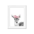 Picture of Flower Crown Deer _GroupedProduct_Rectangle_Portrait_Mini_ _GroupedProduct_Rectangle_Portrait_Framed_Matted_